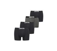 Levi's Boxer sous-vêtement, Noir/Blanc, S (Lot de 4) Homme