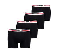 Levi's Boxer sous-vêtement, Noir, M (Lot de 4) Homme