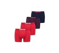 Levi's Boxer sous-vêtement, Rouge/Noir, L (Lot de 4) Homme