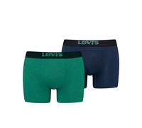Boxer Levi's Optical Illusion Organic Cotton vert foncé bleu cobalt (2 unités) - S