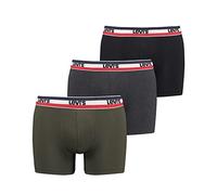 Boxer Levi's Sportswear Logo vert kaki gris foncé noir (3 unités) - S