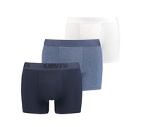 Boxer Levi's Premium Solid bleu foncé bleu délavé blanc (3 unités) - S