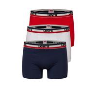 Levi's Boxers Underwear Logo Lot de 3 Rouge, Blanc, Bleu Taille S Homme