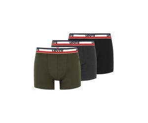 LEVI'S ® Boxers gris foncé / kaki / rouge / noir / blanc, Taille S