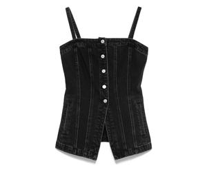 Levi's - Bustier SUR Mesure Gilet Open Mind - Femme - Tops - Noir - Taille: 36 FR