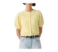 Levi's - Cardigan court Pauline en pointelle à manches courtes - Femme - Pulls - Jaune - Taille: 36 FR
