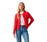 Levi's Cardigan Tara Super Doux à col Rond pour Femme, True Red., S