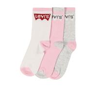 LEVI'S ® Chaussettes gris chiné / rose / rouge carmin / blanc, Taille 23,5-27