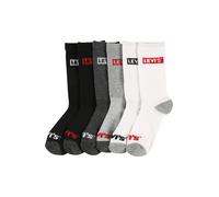 LEVI'S ® Chaussettes gris chiné / rouge / noir / blanc, Taille 27-28