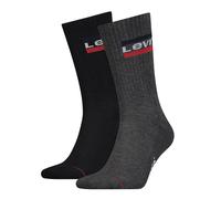 LEVI'S ® Chaussettes gris foncé / rouge / noir / blanc, Taille 35-38
