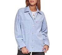 Levi's Chemise en coton sergé pour femme (tailles standard et grandes), Bleu poussiéreux., Large