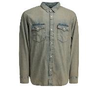 Levi's chemise homme bleu clair en coton - L