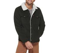 Levi's Corduroy Sherpa Lined Trucker Jacket (Regular & Big & Tall Sizes) Veste en Jean, Velours côtelé Olive, S Homme