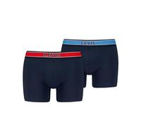 Levi's Coton Biologique Colleagic Boxer, Bleu Marine/Rouge, XL (Lot de 2) Hommes