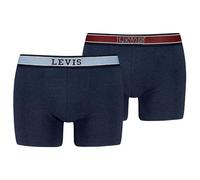 Levi's Coton Biologique Colleagic Boxer, Blue Melange Combo, XL (Lot de 2) Hommes