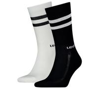 Levi's Crew Chaussettes, Noir/Blanc, 39/42 (Lot de 2) Unisexe