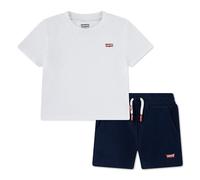Levi's Ensemble T-Shirt Batwing Et Short En Maille Blanc Garçon