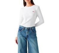Levi's Essential Housemark Long-Sleeve Tee T-Shirt, Blanc +, S Femme