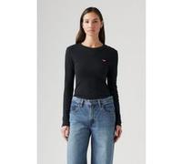 Levi's T-shirt à manches longues femme Essential Housemark Caviar XL