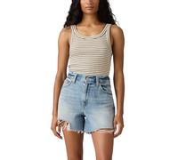 Levi's Essential Ribbed Tank T-Shirt, May Stripe Seedpearl, L Femme