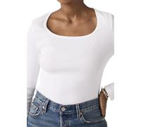 Levi's Essential Sqrd Neck Long Sleeve Femme, Bright White, M