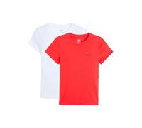 Levi´s ® Essential Short Sleeve T-shirt 2 Units Rouge,Blanc XS Femme