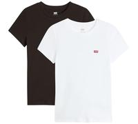 Levi's 2pack Essential SS Tee, Lot de 2 t-Shirts White + &, L Femmes