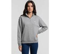 Levi's Everyday 1/4 Zip Mid Heather Grey Taille: L | Manches longues Outlet | Femme | Gris