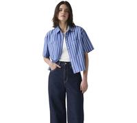 Levi's Femme Chemisier Manches Courtes Harlie Cropped avec Col à Pointe, Relaxed Fit
