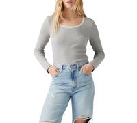 Levi's Femme Dry Goods T-Shirt Manche Longue Maille gaufrée Starstruck Heather Grey Grey L