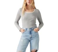 Levi's Femme Dry Goods T-Shirt Manche Longue Maille gaufrée Starstruck Heather Grey Grey M