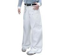 Levis Femme Jeans,Jeggings Cargo pour Filles, Pantalon Taille Haute à Jambes Droites, Coupe Ample et décontractée pour l'hiver, idéal pour Les Adolescentes et Confortable au Quotidien.