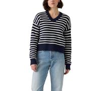 Levi's Femme Pull col V Reese Parisienne Stripe Peacoat Cotton Blue L
