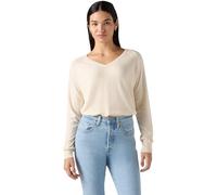Levi's Femme Pullover Petal avec Encolure en V, Relaxed Fit, Blanc Cassé (White Swan), L
