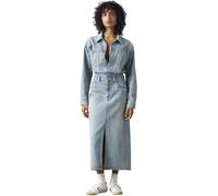 Levi's Femme Robe mi-Longue Western Denim avec Poche Poitrine, Standard Fit