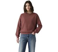 Levi's Femme Sweatshirt Heritage Crewneck en Coton, Standard Fit, Rouge (H225 Garment Dye and), L