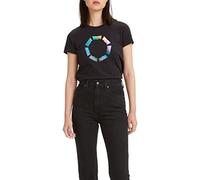 Levi's Femme The Perfect Tee T-Shirt, Batwing Iridescent Caviar , S