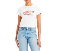 Levi's Femme The Perfect Tee T-Shirt, Floral BW Fill Bright White, XL