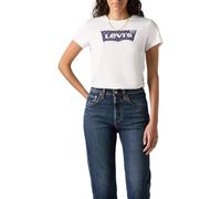 Levi's Femme The Perfect Tee T-Shirt, Maya Fuzzy Dot BW FI, S