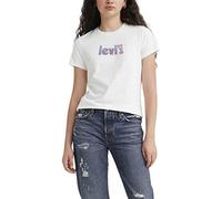 Levi's Femme The Perfect Tee T-Shirt, Poster Logo Bright White , L