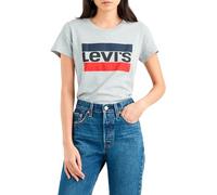 Levi's Femme The Perfect Tee T-Shirt, Sportswear Logo Heather Grey , S