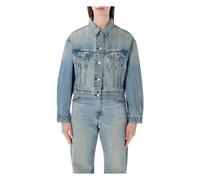 Levi's, Femme, Vestes, Bleu, Taille: 38 FR Shrunken 90s Trucker