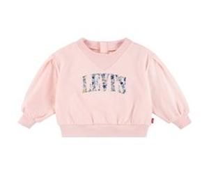 Levi's Girls Pleated Sleeve Crew Neck English Rose Taille: 6M | Pulls Outlet | kids | Rose