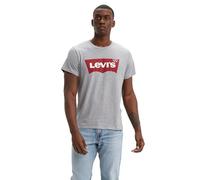 LEVI'S ® T-Shirt 'Graphic Set In Neck' gris chiné / rouge cerise / blanc, Taille L