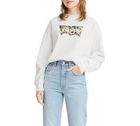 Levi's Graphic Standard Crewneck Sweatshirt Femme Floral Batwing Logo Gardenia XS