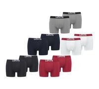 Levis Homme Boxer Homme Solide Basic Rouge Blanc Bleu Gris Noir - 4er Paquet