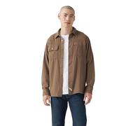 Levi's Homme Chemise Auburn Worker Hall Rain Drum Garment Dye Brown L
