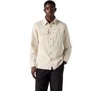 Levi's Homme Chemise décontractée Auburn Worker avec Col à Pointe, Relaxed Fit, Gris (Harp Silver Birch GA), M