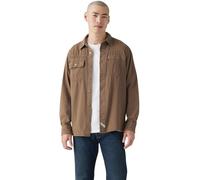 Levi's Homme Chemise décontractée Auburn Worker avec Col à Pointe, Relaxed Fit, Marron (Hall Rain Drum Garme), M