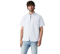 Levi's Homme Chemise Manche Courte col boutonné Authentic Waylon Stripe Della Robbia Blue Blue L